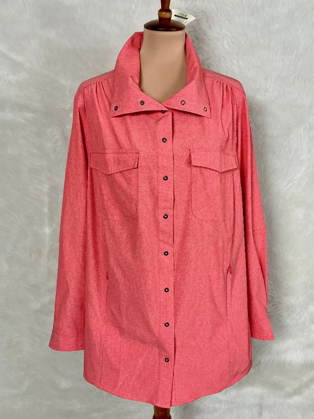 Duluth Trading Co. Sol Survivor Sun Protection Shirt Jacket Red NWT Plus Size 2X
